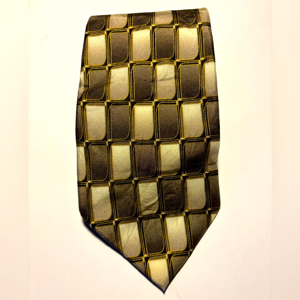 covona men silk necktie Green/khaki 60”X4”(109)